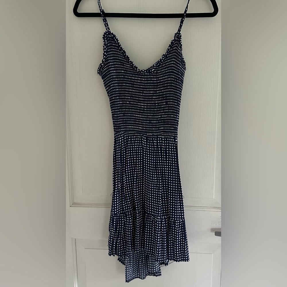 Ocean Drive Navy and White Checkered Pattern